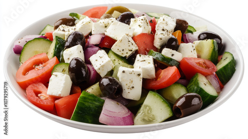  "Mediterranean Freshness: Classic Greek Salad with Feta and Kalamata Olives"