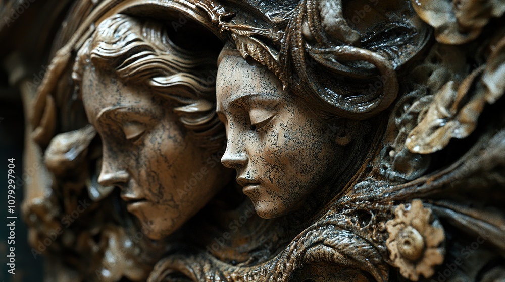 Explore the intricate details of a stunning art piece in a train station showcase