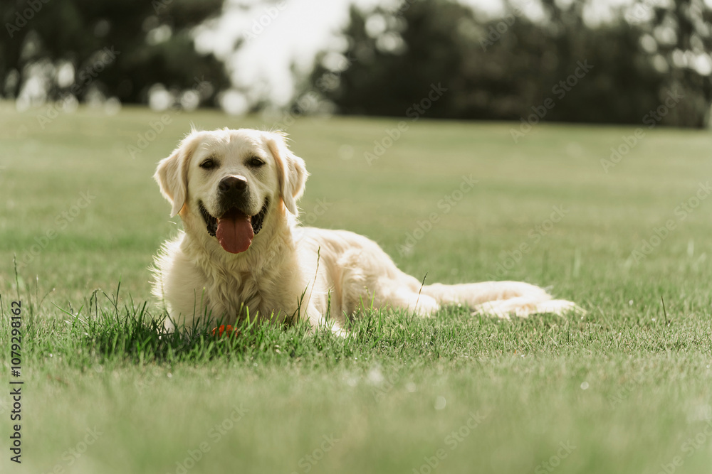 Golden Retriever plays with a ball.A beautiful dog walks in a clearing. puppy runs in the park.A trained dog performs tricks.A joyful dog in the forest.An obedient labrador walks. dog sitting on grass Golden Retriever plays with a ball.A beautiful dog walks in a clearing. puppy runs in the park.A trained dog performs tricks.A joyful dog in the forest.An obedient labrador walks. dog sitting on grass