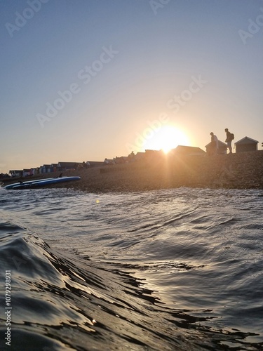 sunset on the beach