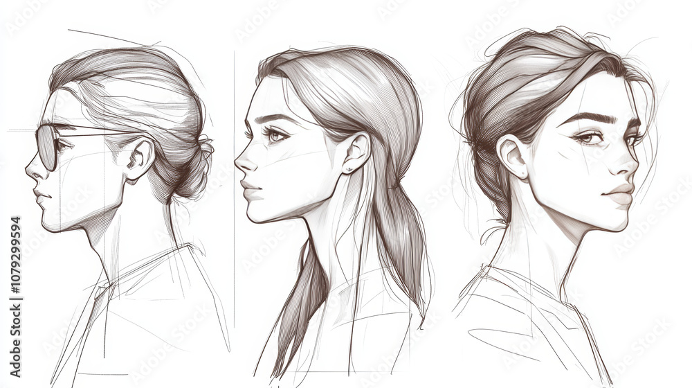 Choose a consistent line weight--thick lines for a bold look, or thinner lines for a more delicate style. Choose a consistent line weight--thick lines for a bold look, or thinner lines for a more delicate style.