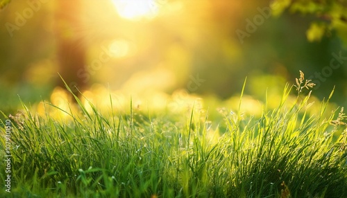 sfondo astratto soleggiato di estate di natura con il sole splendente photo