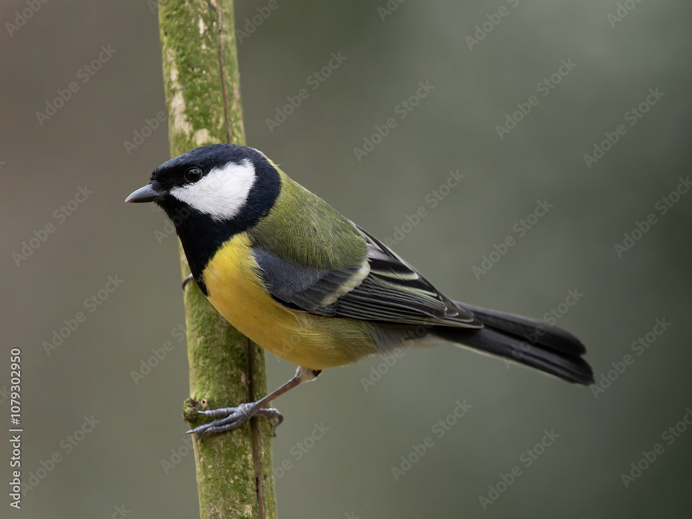 tit sitting on a tree branch against a blurred background tit sitting on a tree branch against a blurred background