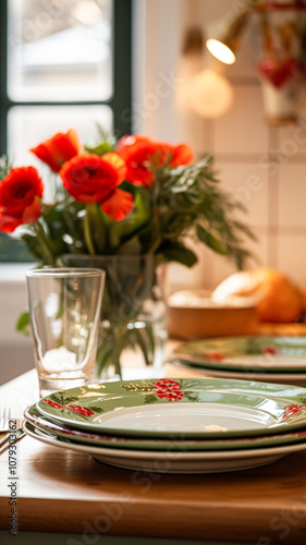 Dishware and crockery set for winter holiday family dinner, Christmas homeware decor for holidays in the English country house, gift set and home styling inspiration