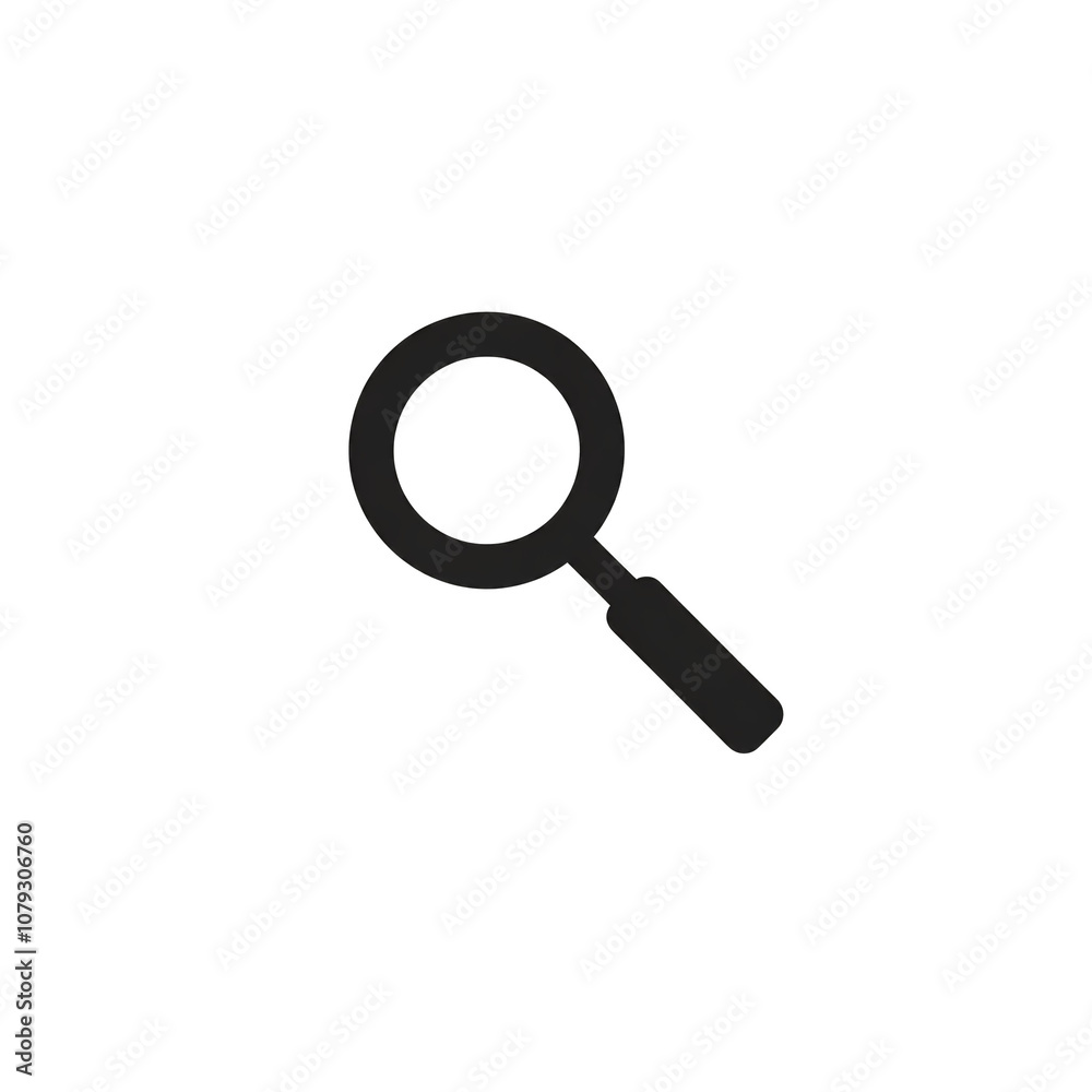 Magnifying glass icon on white background
