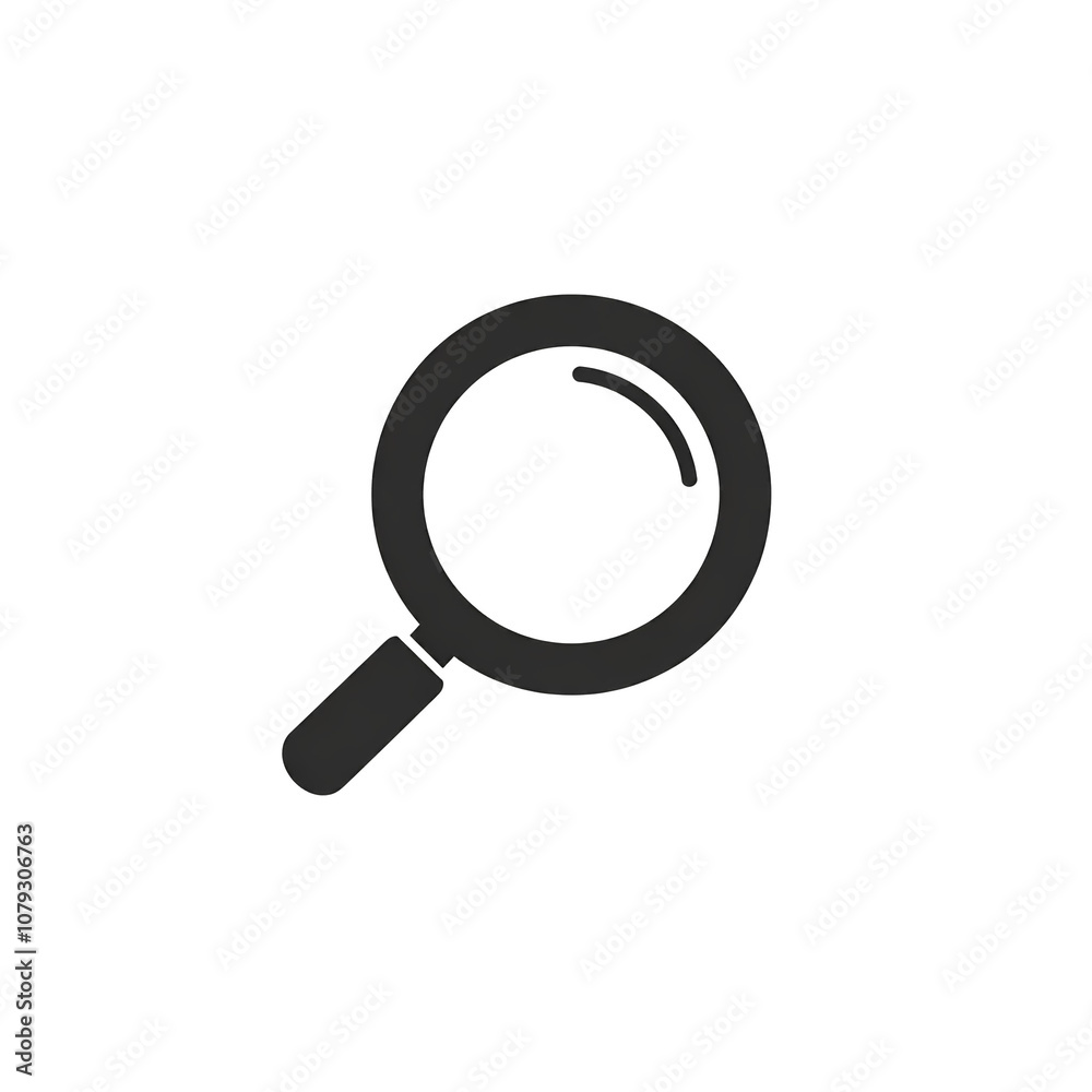 Magnifying glass icon on white background Magnifying glass icon on white background