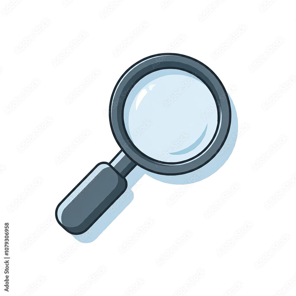 Magnifying glass icon on white background
