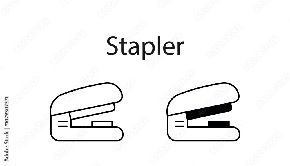 Stapler icon design with white background stock illustration Stapler icon design with white background stock illustration