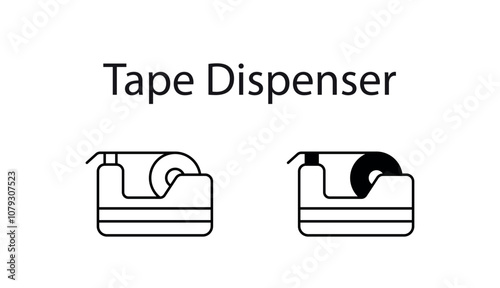 Tape Dispenser icon design with white background stock illustration