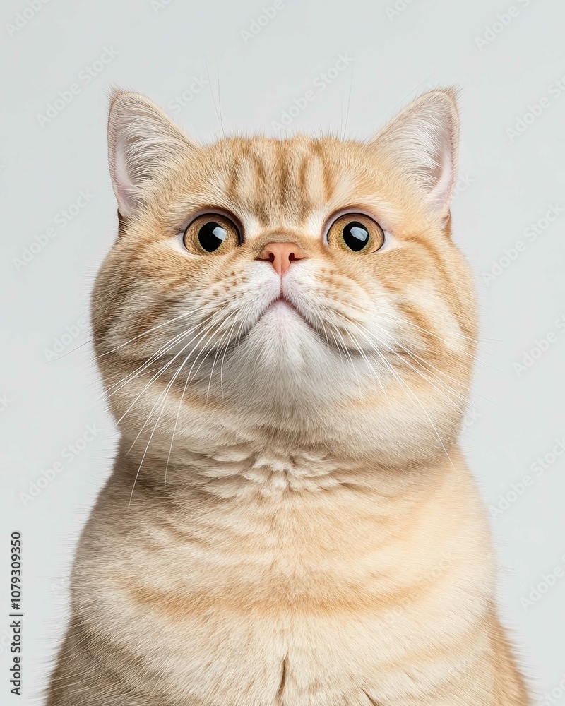 Portrait of an Exotic Shorthair Cat with Large Round Eyes and Plush Coat, Ideal for Cat Lovers and Breed Collectors
Portrait of an Exotic Shorthair Cat with Large Round Eyes and Plush Coat, Ideal for Cat Lovers and Breed Collectors