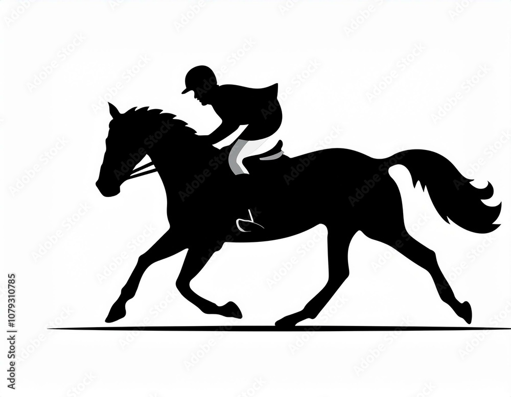 Naklejka premium icon equestrian contrast image isolated on white background