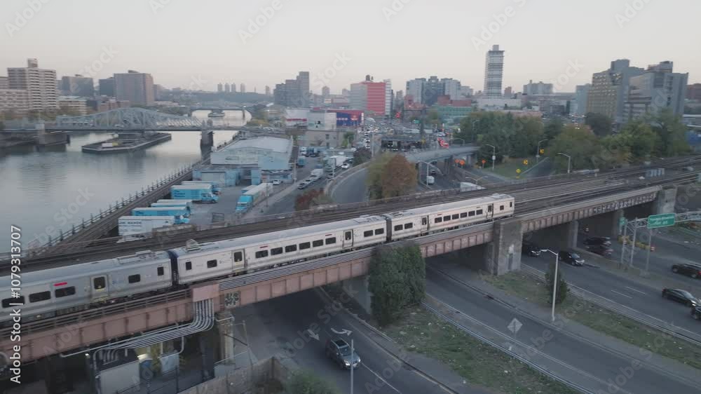 Aerial view of The Metro North in The Bronx