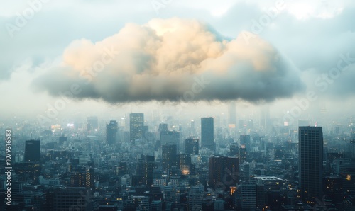 Cloud Computing Over Cityscape