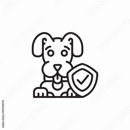 dog vet icon sign vector