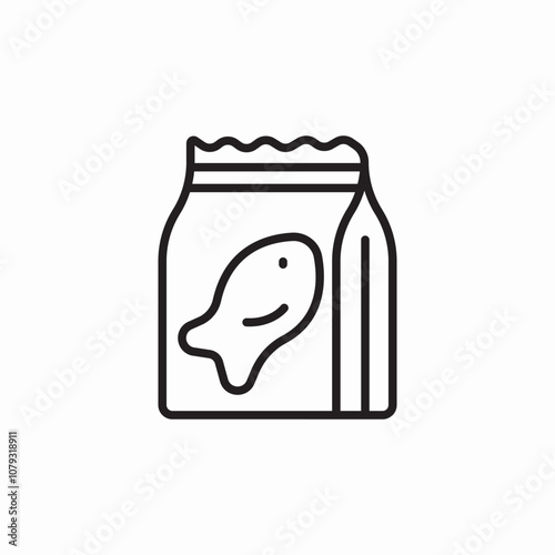 fish food package icon sign vector