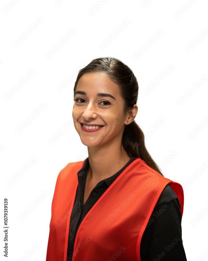 Smiling warehouse employee, specialized in fast shipping and online shopping: effective logistics, inventory management, and customer satisfaction. Smiling warehouse employee, specialized in fast shipping and online shopping: effective logistics, inventory management, and customer satisfaction.