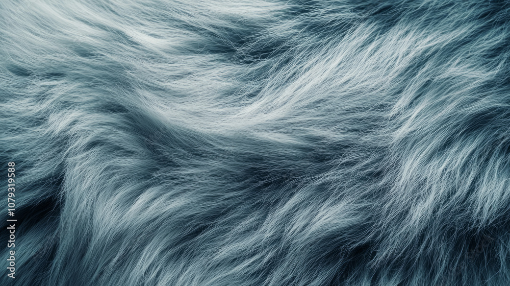 Soft, textured fur surface with shades of blue displayed in natural light Soft, textured fur surface with shades of blue displayed in natural light