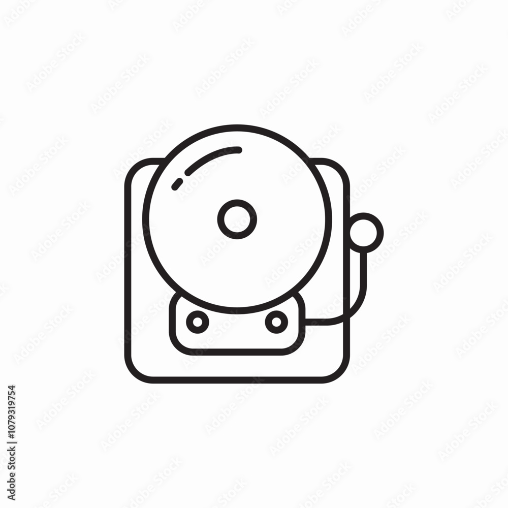 wall bell ring icon sign vector wall bell ring icon sign vector