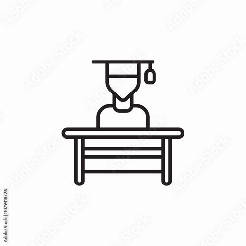 student table icon sign vector