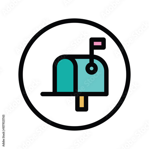 Post Mail Inbox icon collection. Mailbox different style. Letter box symbol. Vector Illustration.