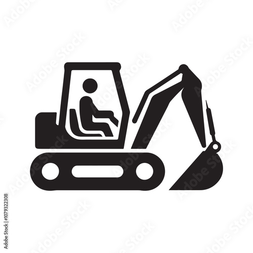 Professional Backhoe Silhouette Vector Illustrations for Designers