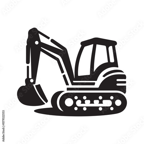 Professional Backhoe Silhouette Vector Illustrations for Designers