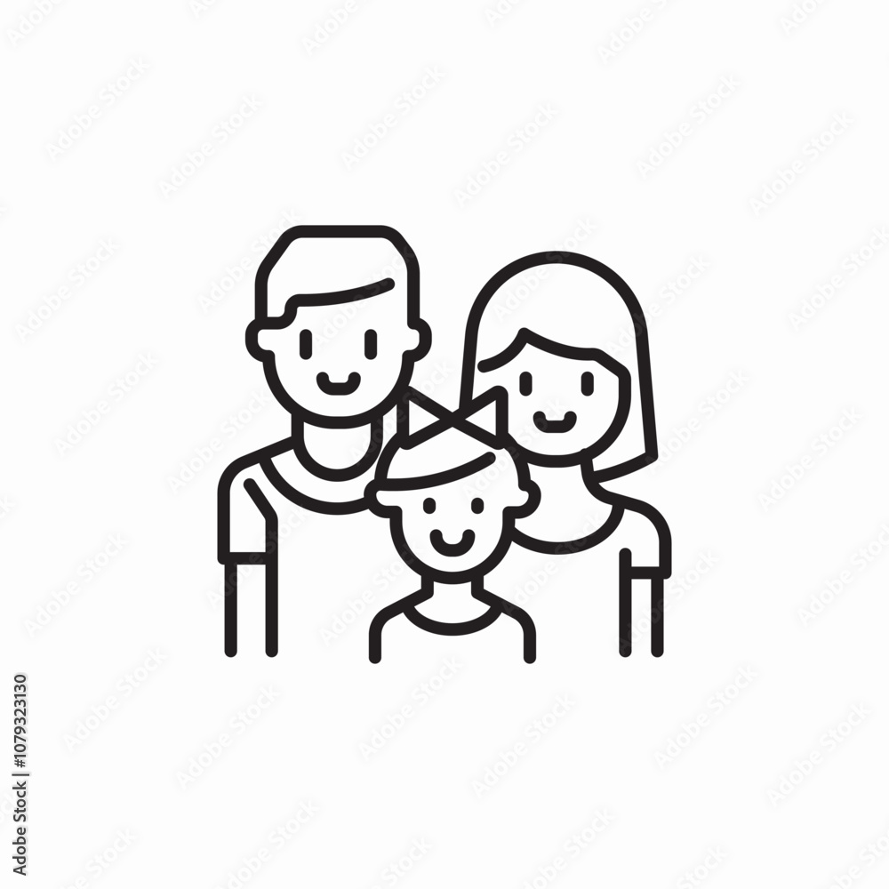 family parents girl icon sign vector family parents girl icon sign vector