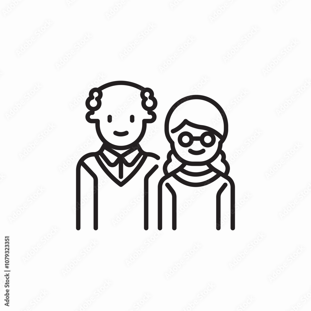grandparents old icon sign vector grandparents old icon sign vector