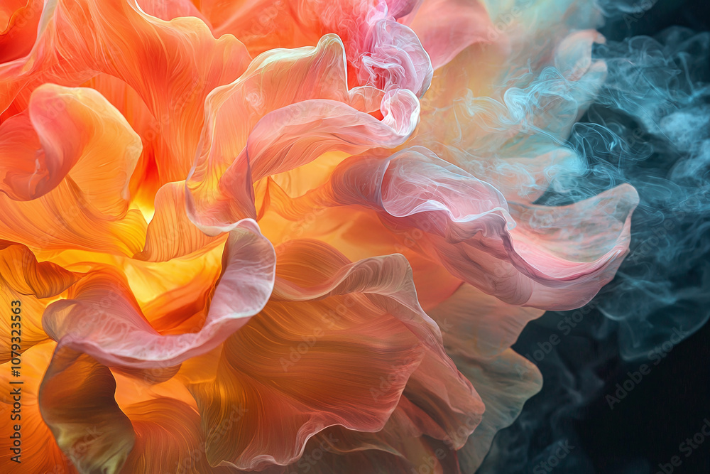 Abstract fluid petals background. Abstract fluid petals background.