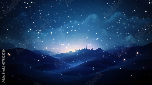 IsraMiraj Journey in Night Sky with Ethereal Lighting