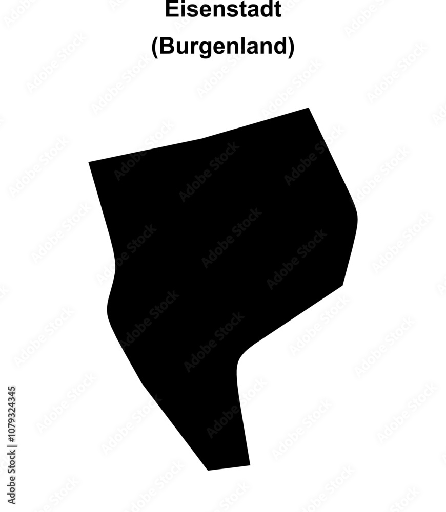 Eisenstadt blank outline map Eisenstadt blank outline map