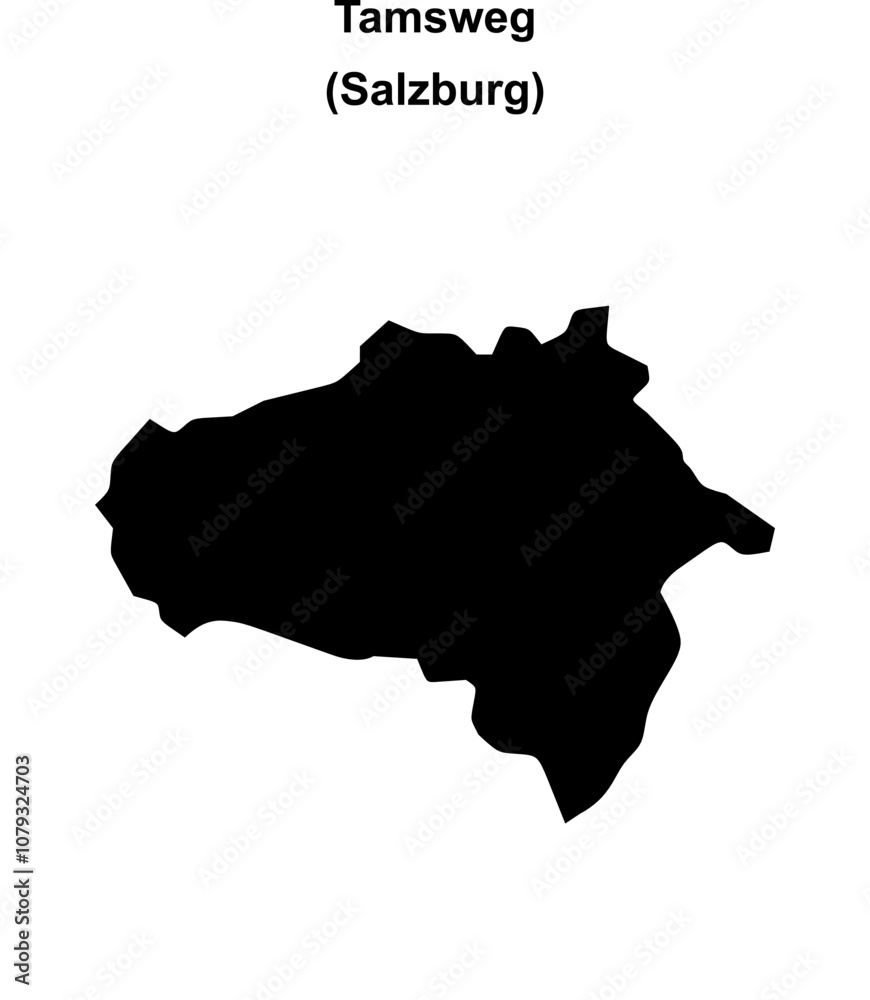 Tamsweg blank outline map Tamsweg blank outline map