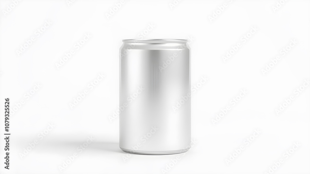 A blank aluminium canned conserve mockup. Generative AI