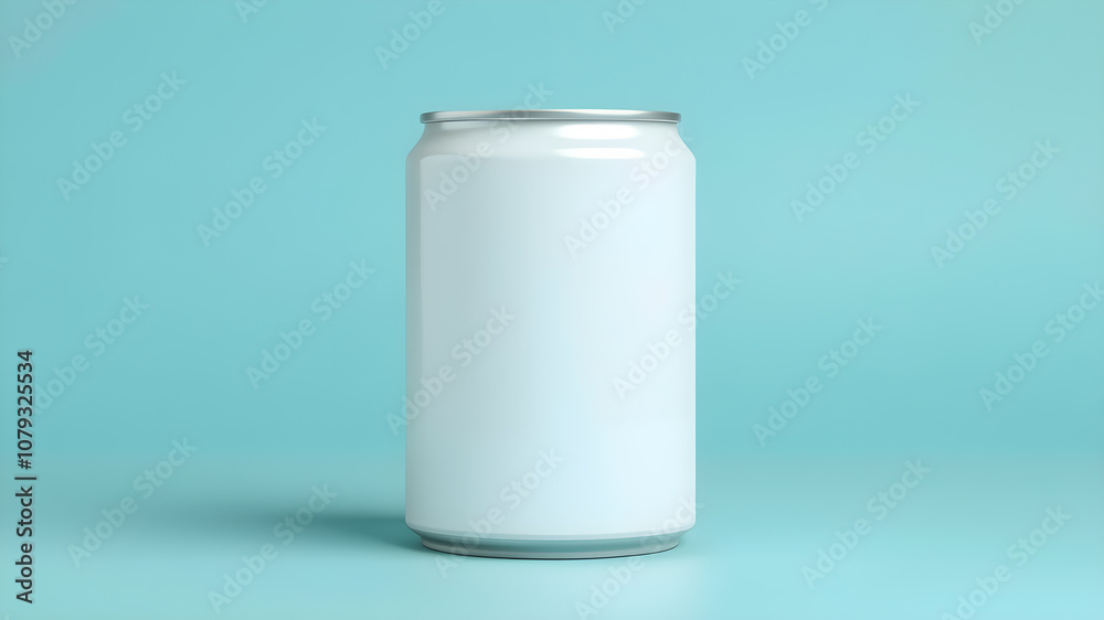 A blank aluminium canned conserve mockup. Generative AI A blank aluminium canned conserve mockup. Generative AI