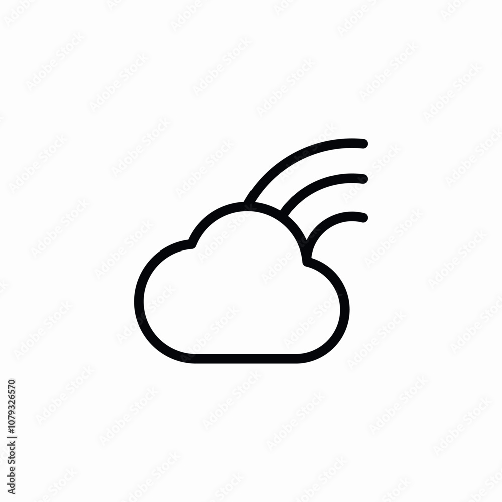 cloud rainbow icon sign vector cloud rainbow icon sign vector