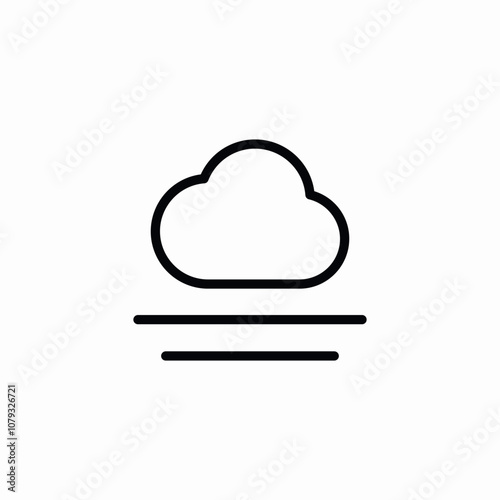cloud wind icon sign vector