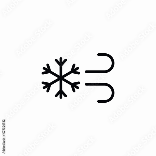 cold wind icon sign vector