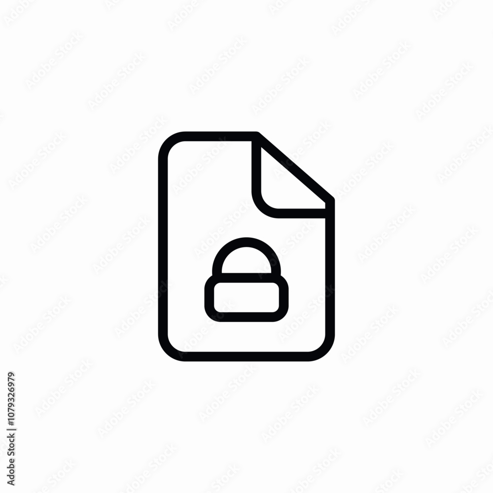 file locked safety icon sign vector