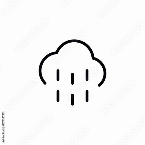 rain heavy cloud icon sign vector