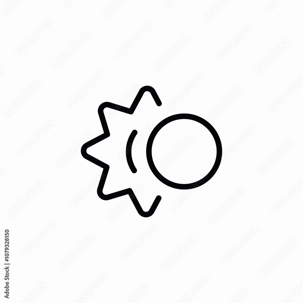solar eclipse icon sign vector solar eclipse icon sign vector