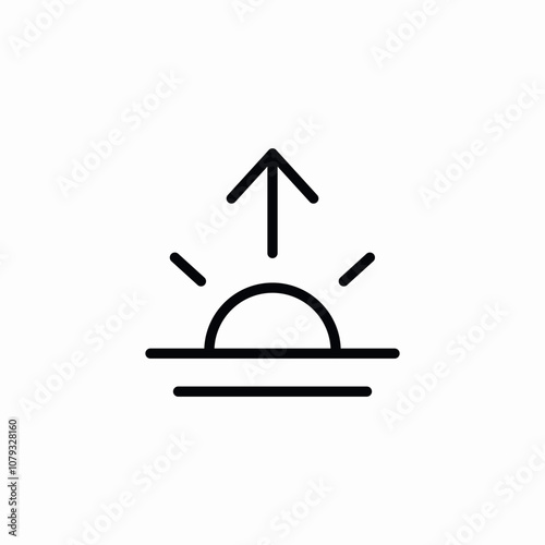 sunrise)sea icon sign vector