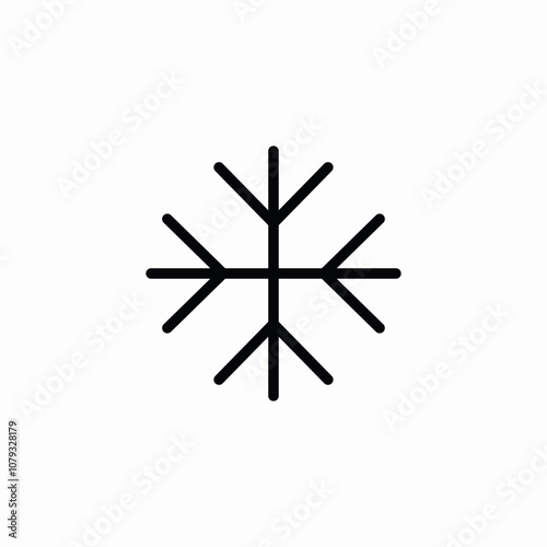 snowflake winter cold icon sign vector