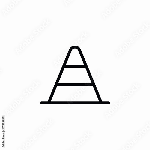 traffic cone icon sign vector