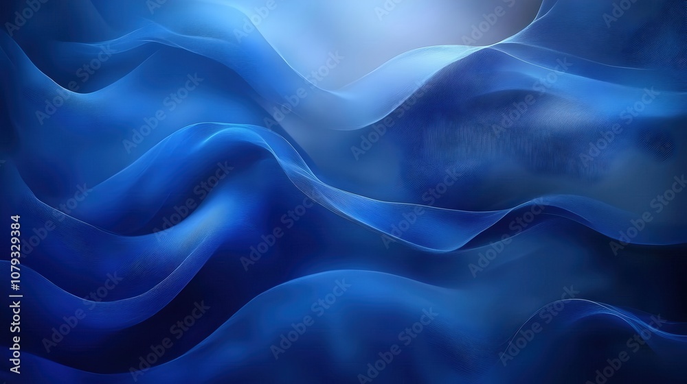 Obraz premium Abstract Blue Wave Background Illustration