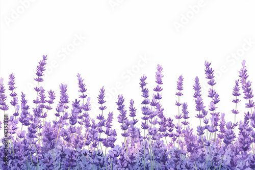 Lush Lavender Field Silhouettes in Violet Hues