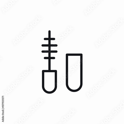 eyelashes mascara brush icon sign vector