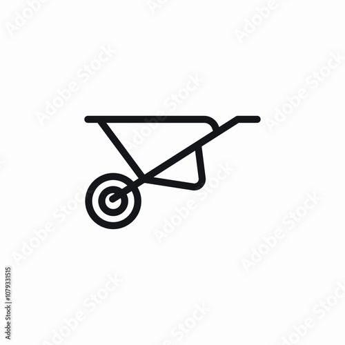 garden trolley icon sign vector