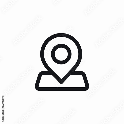 location pin place e icon sign vector