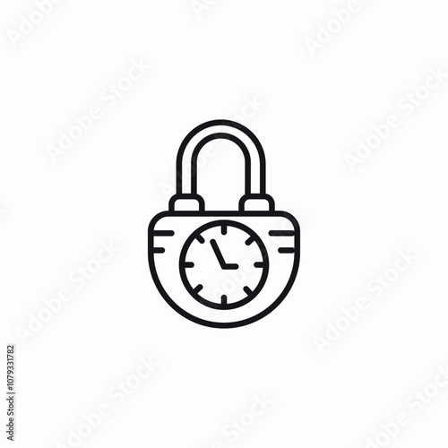 lockpad time icon sign vector