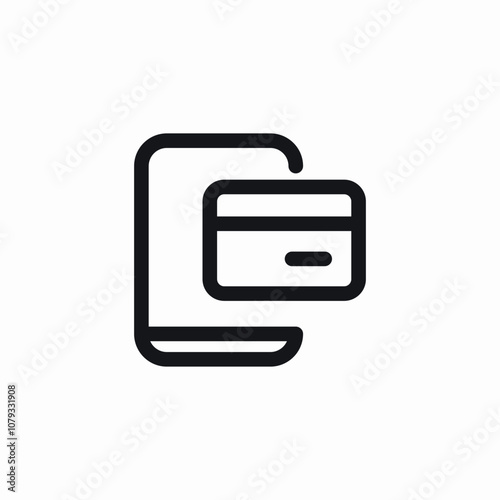 phone card payment icon sign vector